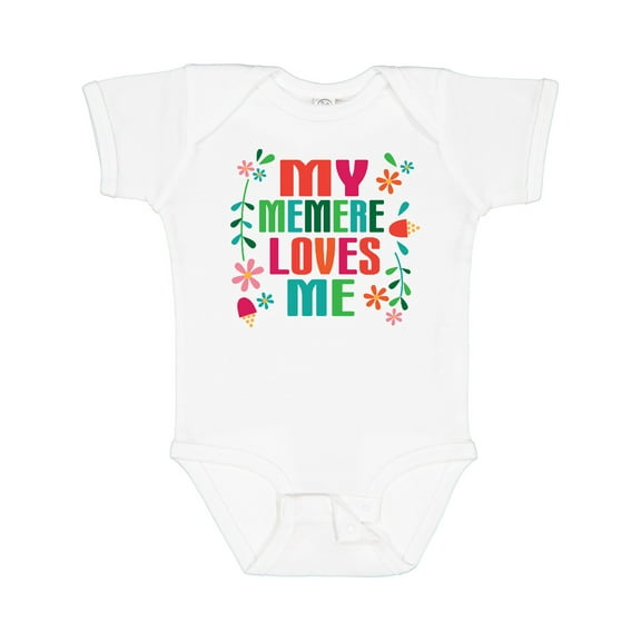 Inktastic My Memere Loves Me Girls Girls Baby Bodysuit