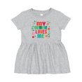 thumbnail image 1 of Inktastic My Memere Loves Me Girls Girls Baby Dress, 1 of 5