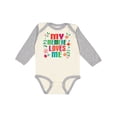 thumbnail image 1 of Inktastic My Memere Loves Me Girls Girls Long Sleeve Baby Bodysuit, 1 of 5
