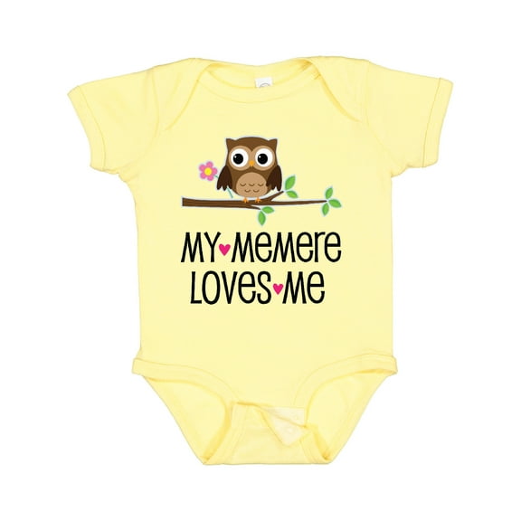 Inktastic My Memere Loves Me Grandchild Owl for Girl Girls Baby Bodysuit