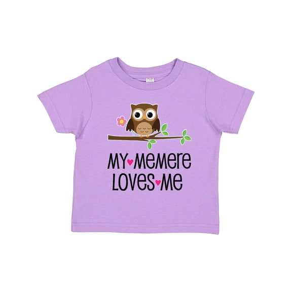 Inktastic My Memere Loves Me Grandchild Owl for Girl Girls Toddler T-Shirt