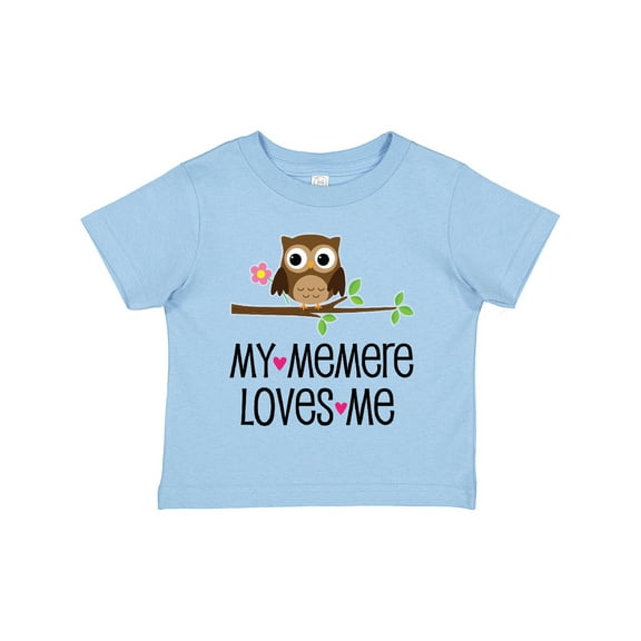 Inktastic My Memere Loves Me Grandchild Owl for Girl Girls Toddler T-Shirt