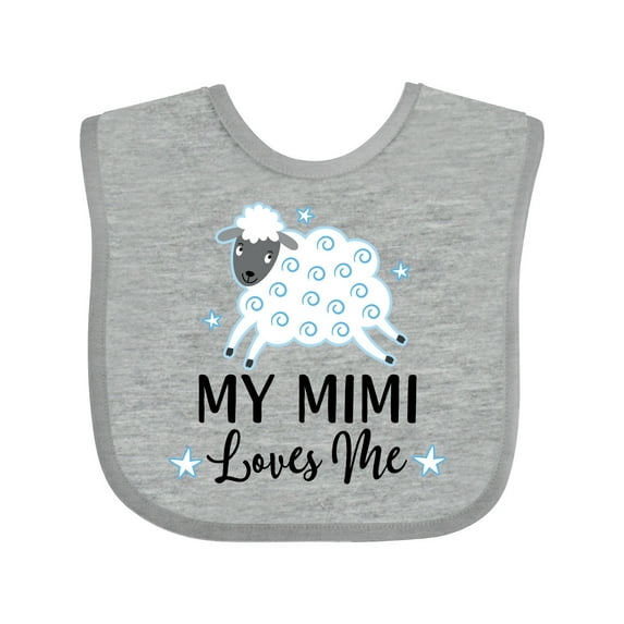 Inktastic My Mimi Loves Me Baby Lamb Boys or Girls Baby Bib