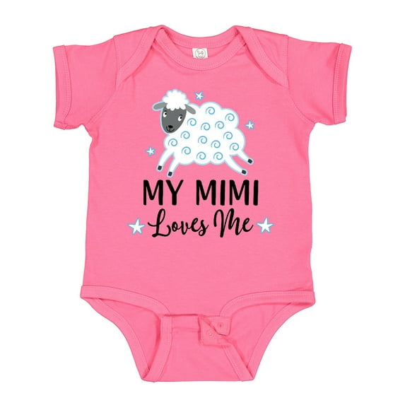 Inktastic My Mimi Loves Me Baby Lamb Boys or Girls Baby Bodysuit