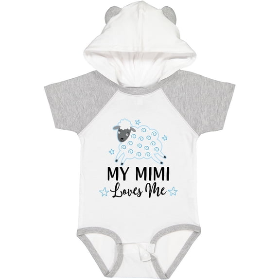 Inktastic My Mimi Loves Me Baby Lamb Boys or Girls Baby Bodysuit