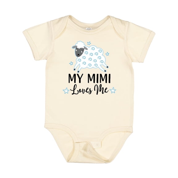 Inktastic My Mimi Loves Me Baby Lamb Boys or Girls Baby Bodysuit