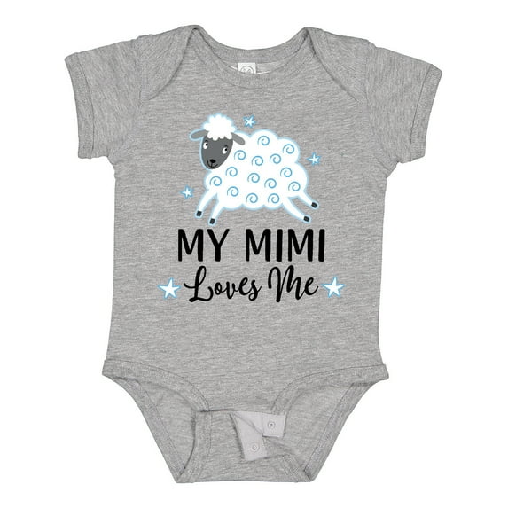 Inktastic My Mimi Loves Me Baby Lamb Boys or Girls Baby Bodysuit