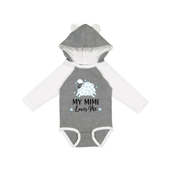 Inktastic My Mimi Loves Me Baby Lamb Boys or Girls Long Sleeve Baby Bodysuit