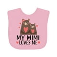 thumbnail image 1 of Inktastic My Mimi Loves Me Bear Boys or Girls Baby Bib, 1 of 4