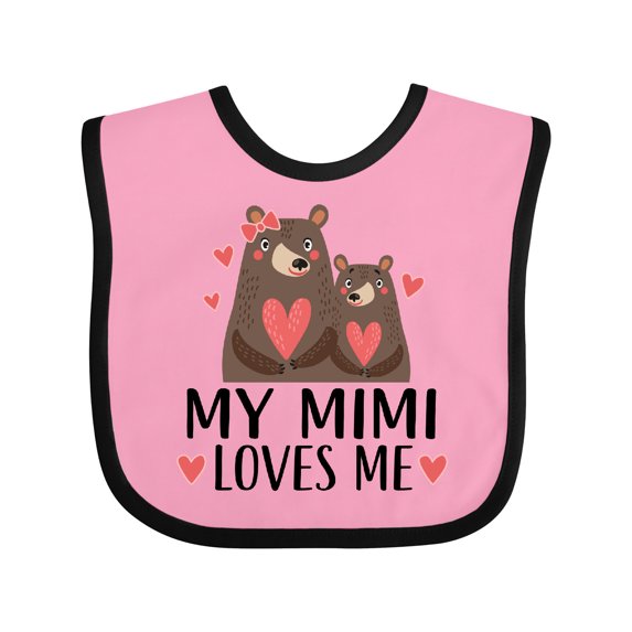 Inktastic My Mimi Loves Me Bear Boys or Girls Baby Bib