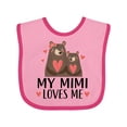 thumbnail image 1 of Inktastic My Mimi Loves Me Bear Boys or Girls Baby Bib, 1 of 4