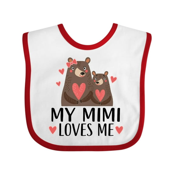 Inktastic My Mimi Loves Me Bear Boys or Girls Baby Bib