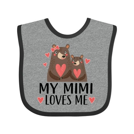 Inktastic My Mimi Loves Me Bear Boys or Girls Baby Bib