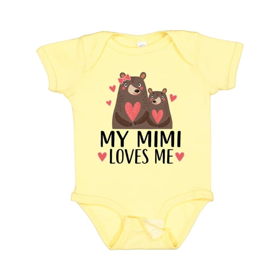 Inktastic My Mimi Loves Me Bear Boys or Girls Baby Bodysuit