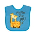 thumbnail image 1 of Inktastic My Mimi Loves Me Boys or Girls Baby Bib, 1 of 4