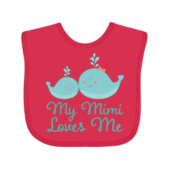 Inktastic My Mimi Loves Me Boys or Girls Baby Bib