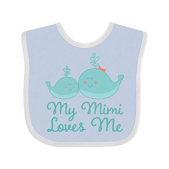 Inktastic My Mimi Loves Me Boys or Girls Baby Bib