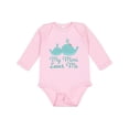 thumbnail image 1 of Inktastic My Mimi Loves Me Boys or Girls Long Sleeve Baby Bodysuit, 1 of 5