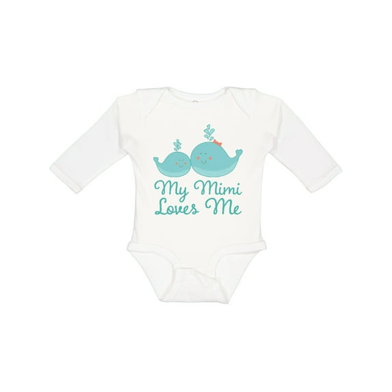 Inktastic My Mimi Loves Me Boys or Girls Long Sleeve Baby Bodysuit