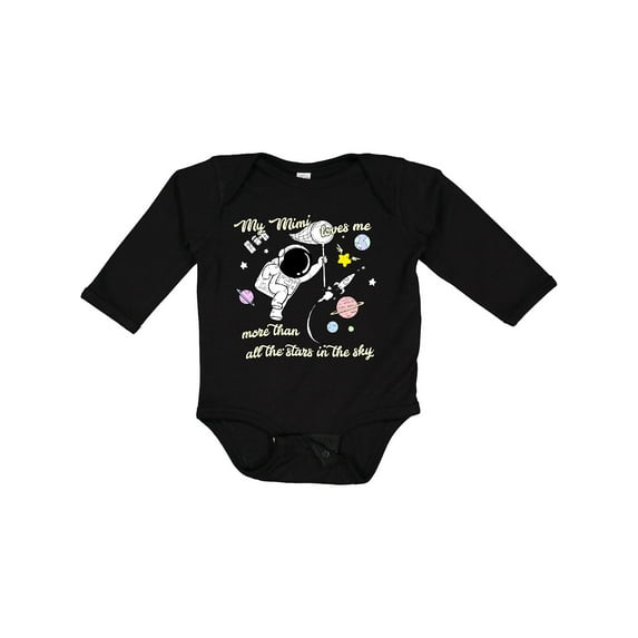 Inktastic My Mimi Loves Me Boys or Girls Long Sleeve Baby Bodysuit