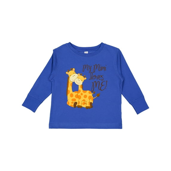 Inktastic My Mimi Loves Me Boys or Girls Long Sleeve Toddler T-Shirt