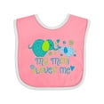 thumbnail image 1 of Inktastic My Mimi Loves Me Cute Elephants Boys or Girls Baby Bib, 1 of 4