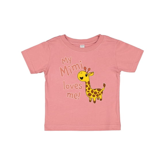 Inktastic My Mimi Loves Me- Cute Giraffe Boys or Girls Baby T-Shirt