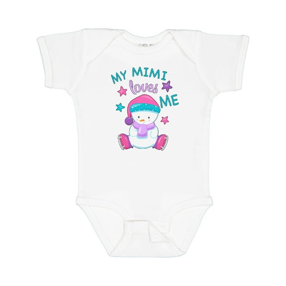 Inktastic My Mimi Loves Me Cute Snow Baby Boys or Girls Baby Bodysuit