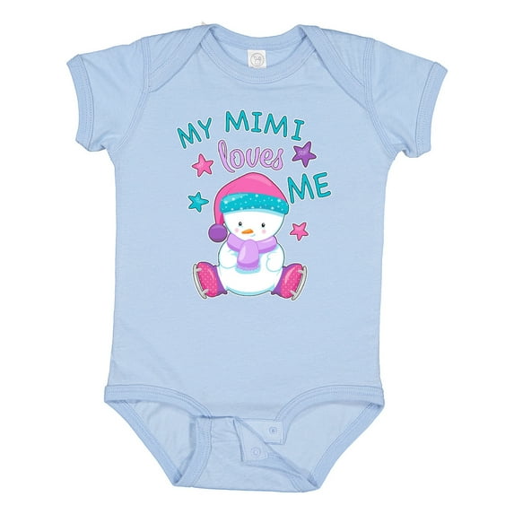 Inktastic My Mimi Loves Me Cute Snow Baby Boys or Girls Baby Bodysuit