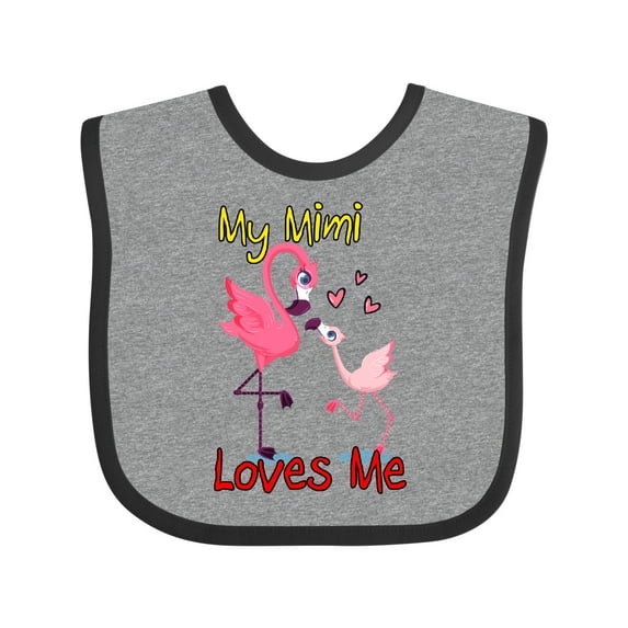 Inktastic My Mimi Loves Me Flamingo Boys or Girls Baby Bib