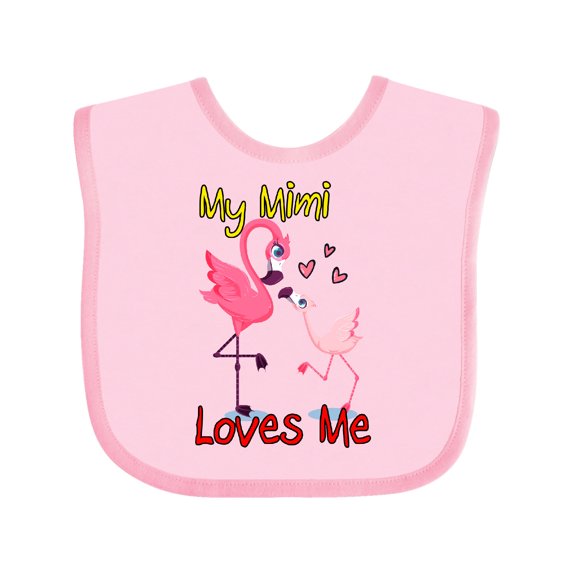 Inktastic My Mimi Loves Me Flamingo Boys or Girls Baby Bib