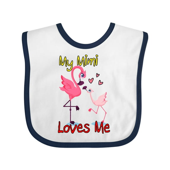 Inktastic My Mimi Loves Me Flamingo Boys or Girls Baby Bib