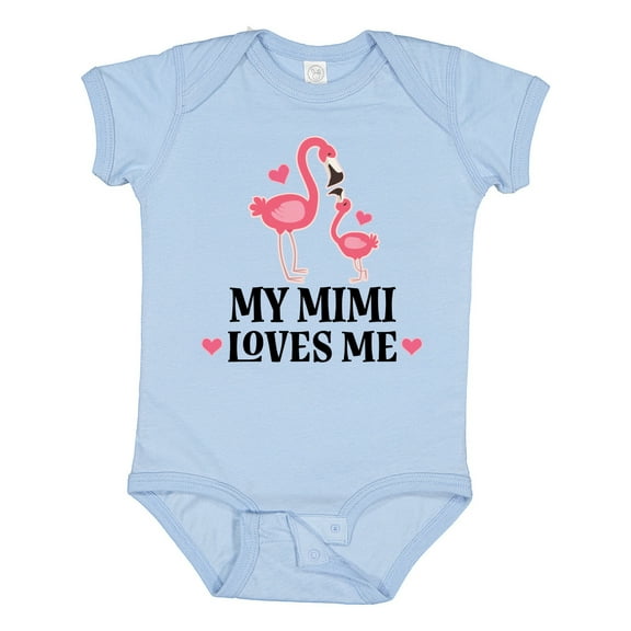 Inktastic My Mimi Loves Me Flamingo Girls Baby Bodysuit