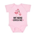thumbnail image 1 of Inktastic My Mimi Loves Me Flamingo Girls Baby Bodysuit, 1 of 5