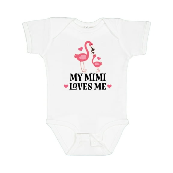 Inktastic My Mimi Loves Me Flamingo Girls Baby Bodysuit