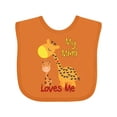 thumbnail image 1 of Inktastic My Mimi Loves Me Giraffe Boys or Girls Baby Bib, 1 of 4