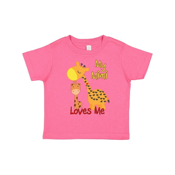 Inktastic My Mimi Loves Me Giraffe Boys or Girls Toddler T-Shirt