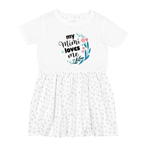 Inktastic My Mimi Loves Me Girl Girls Toddler Dress