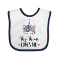 thumbnail image 1 of Inktastic My Mimi Loves Me Girl Unicorn Girls Baby Bib, 1 of 4