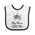 thumbnail image 1 of Inktastic My Mimi Loves Me Girl Unicorn Girls Baby Bib, 1 of 4