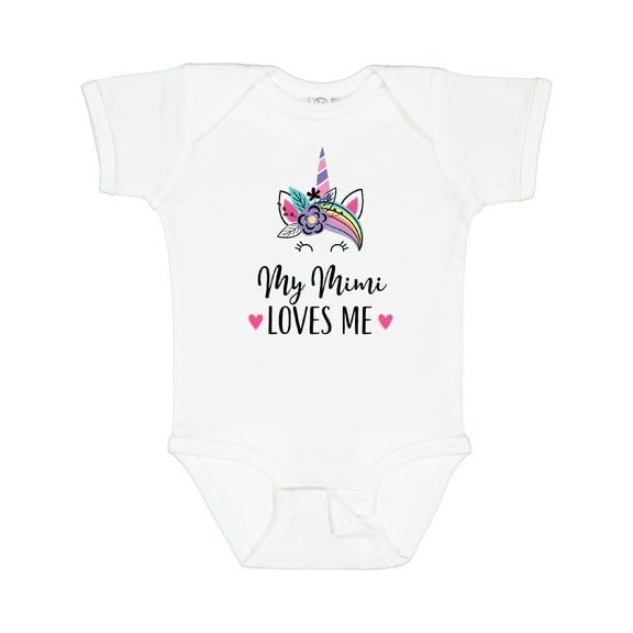 Inktastic My Mimi Loves Me Girl Unicorn Girls Baby Bodysuit