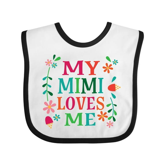 Inktastic My Mimi Loves Me Girls Girls Baby Bib
