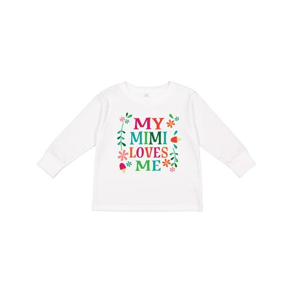 Inktastic My Mimi Loves Me Girls Girls Long Sleeve Toddler T-Shirt