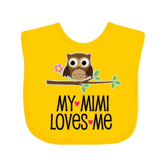 Inktastic My Mimi Loves Me Girls Owl Girls Baby Bib