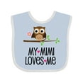 thumbnail image 1 of Inktastic My Mimi Loves Me Girls Owl Girls Baby Bib, 1 of 4