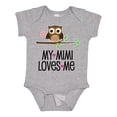 thumbnail image 1 of Inktastic My Mimi Loves Me Girls Owl Girls Baby Bodysuit, 1 of 5