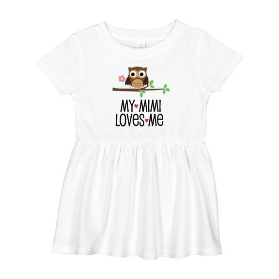Inktastic My Mimi Loves Me Girls Owl Girls Baby Dress