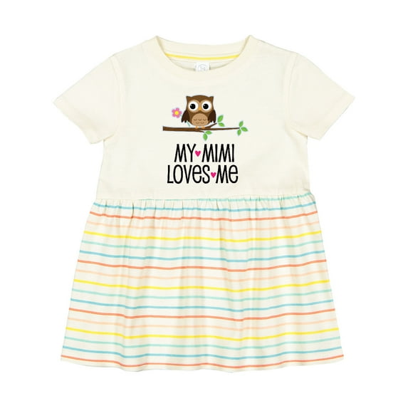 Inktastic My Mimi Loves Me Girls Owl Girls Baby Dress