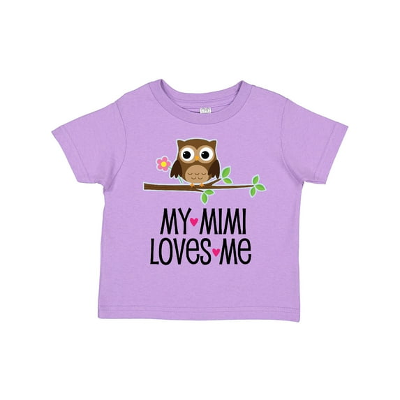 Inktastic My Mimi Loves Me Girls Owl Girls Toddler T-Shirt