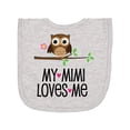 thumbnail image 1 of Inktastic My Mimi Loves Me Girls Owl Newborn Bib, 1 of 3